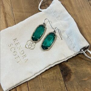 Kendra Scott Green Drop Earrings